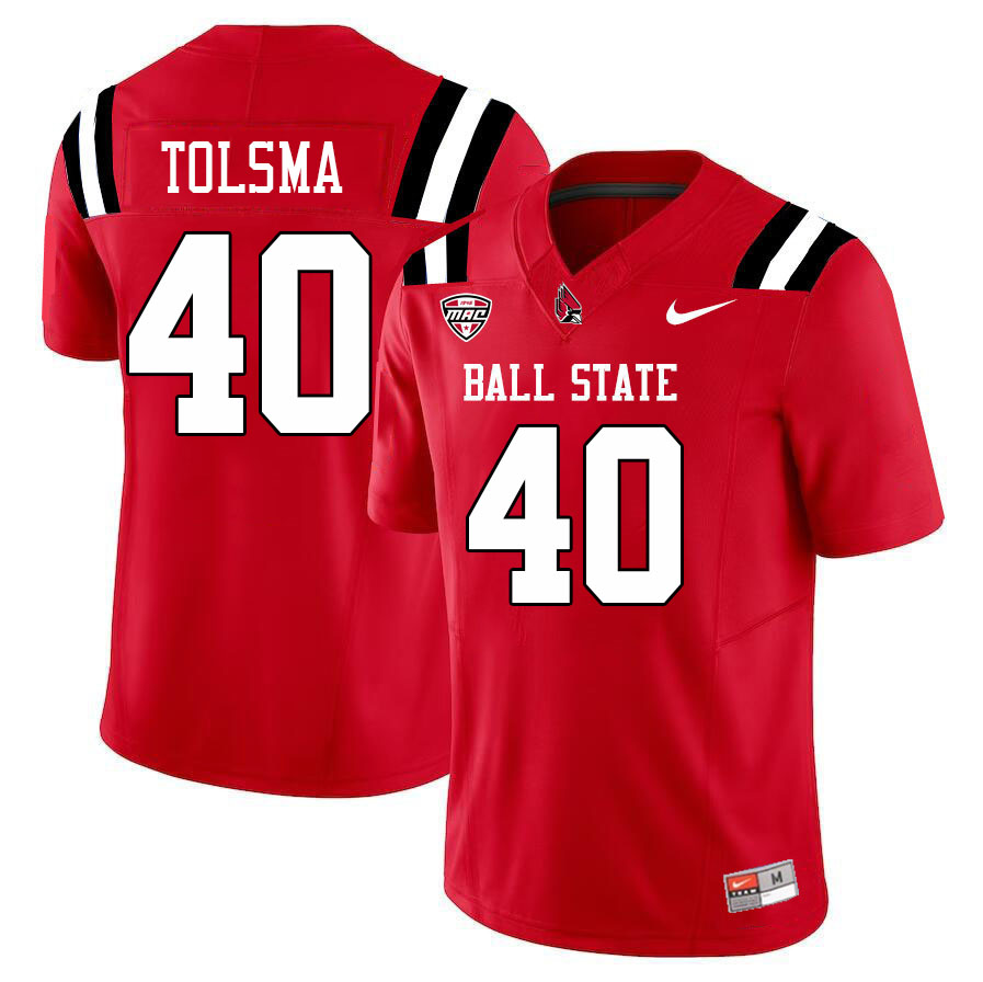 Riley Tolsma Ball State Jersey,Ball State Cardinals #40 Riley Tolsma Jersey Youth College-Cardinal